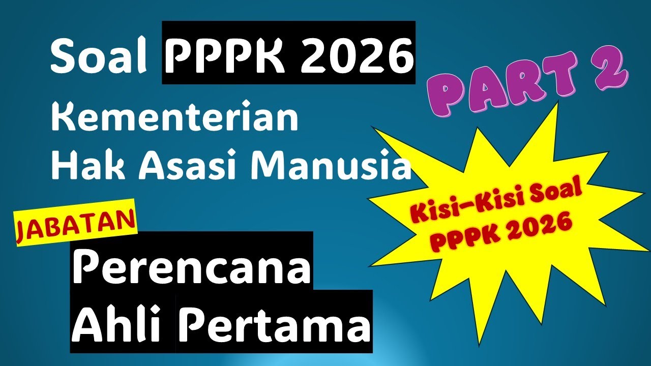 KISI KISI SOAL PPPK KEMENHAM TAHUN 2026