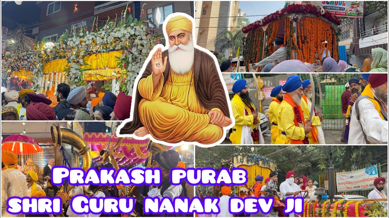 Guru Nanak Dev ji de Prakash Gurpurab teh Nagar Kirtan in West Delhi | Waheguru ji | Vishnu Garden