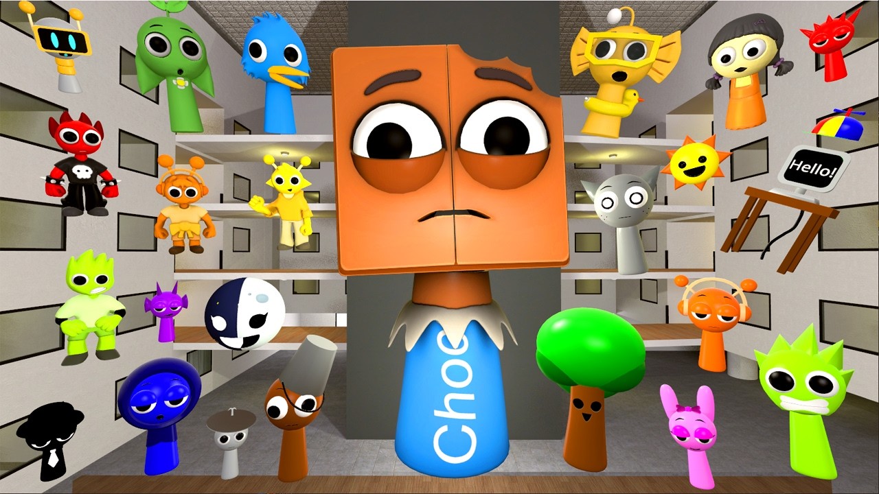 I FOUND ALL MR SUN TREE FUN COMPUTER EVOLUTION SPRUNKI FAMILY in LIMINAL HOTEL Garry's Mod