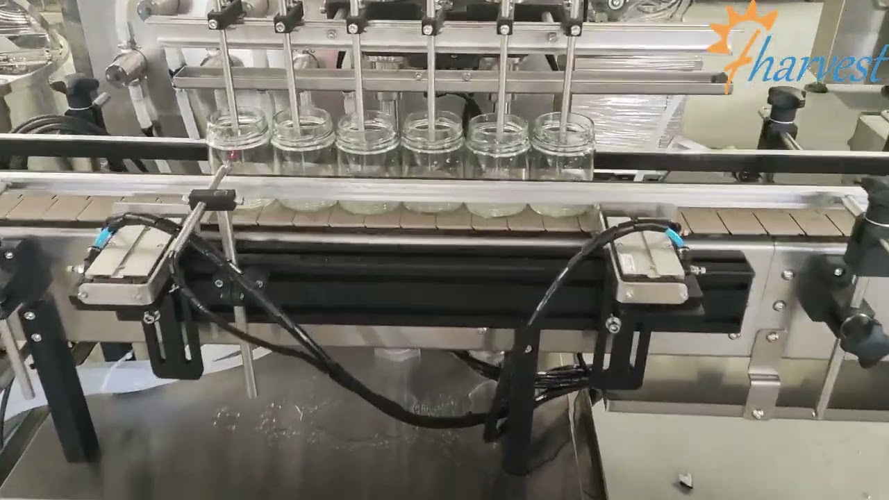 M&aacute;quina llenadora de l&iacute;quidos autom&aacute;tica de 6 cabezales para tarros de vidrio