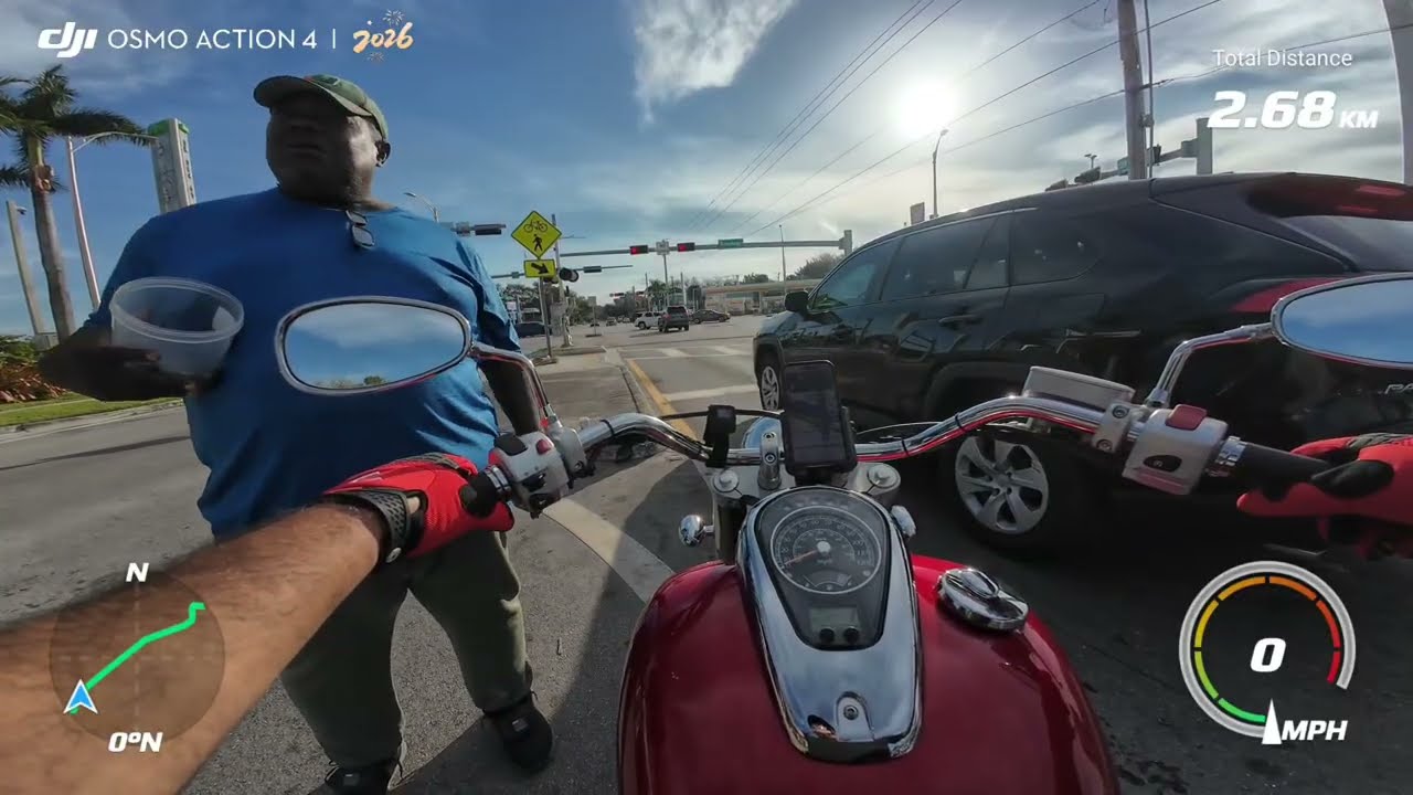 🌴 4K Spirited riding | Sunday morning to Downtown Miami | to I-95 on Suzuki boulevard C50 Motovlog 