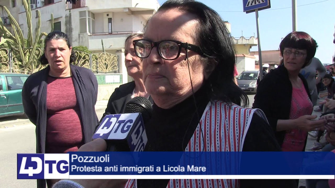 POZZUOLI, PROTESTA ANTI IMMIGRATI A LICOLA MARE