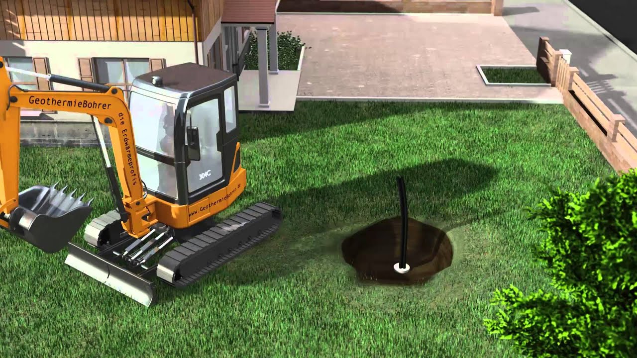 Ablauf einer oberflächennahen Geothermiebohrung (Film von GeothermieBohrer)