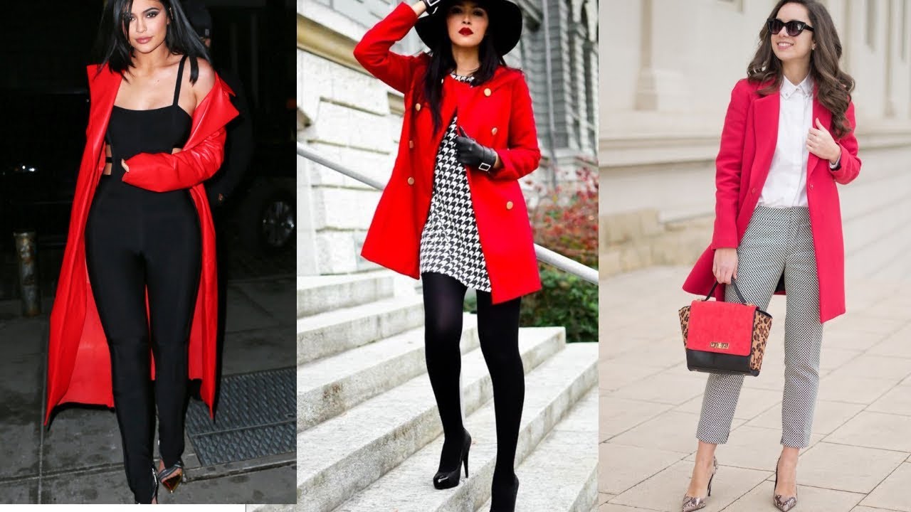 Moda mujer 2020 / COMO COMBINAR un abrigo rojo / Fahsion Love