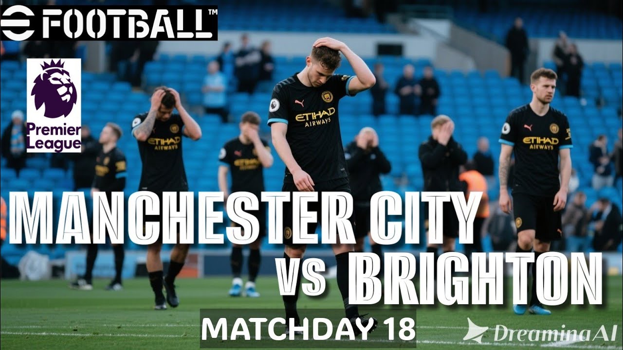 E FOOTBALL 26 I MANCHESTER CITY VS BRIGHTON I PREMIER LEAGUE 25/26 I MATCHDAY 18 I PES 2013