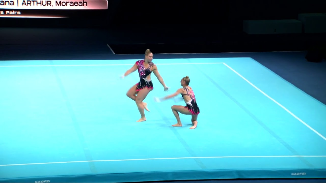 United States 1 (USA) - 2024 Acrobatic Worlds, Guimaraes (POR) Dynamic Qualification  Women's Pair