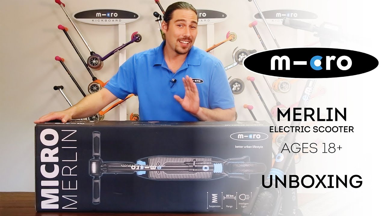 New Merlin Electric Scooter for Adults with Unboxing by Micro Kickboard