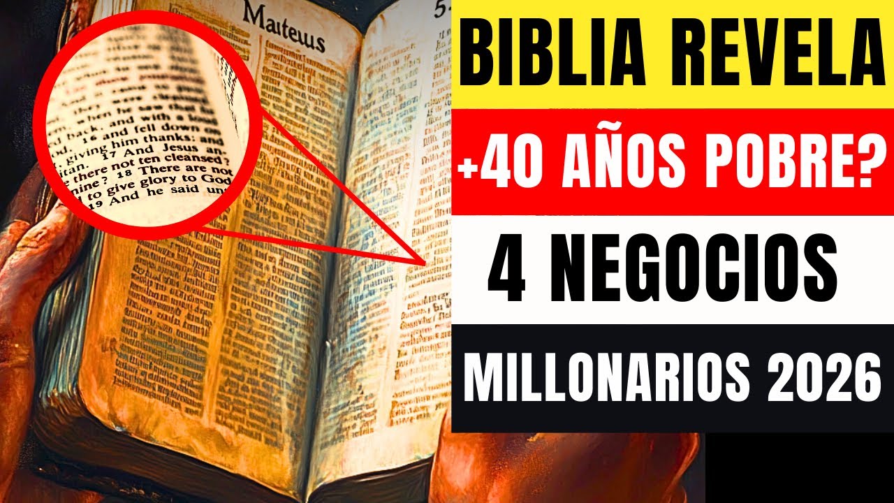 BIBLIA REVELA: DESPUÉS DE 40 AÑOS POBRE? INICIA ESTOS 4 NEGOCIOS Y HAZTE MILLONARIO EN 2026...