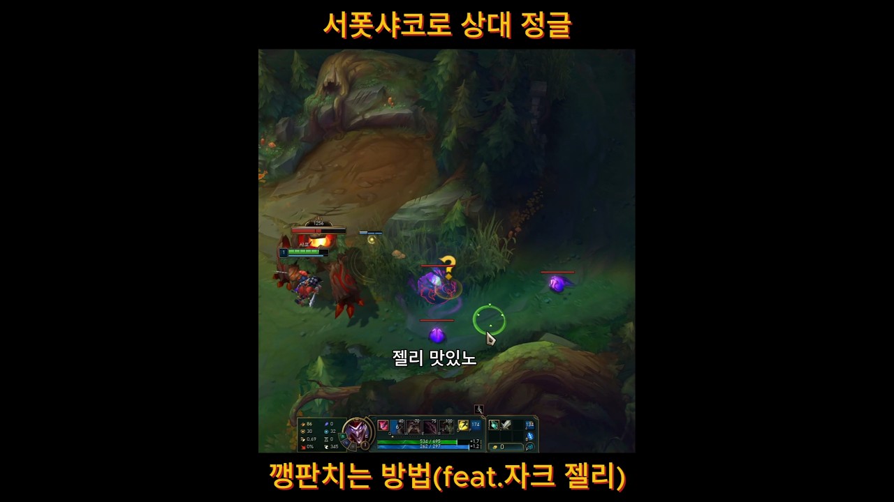 서폿샤코로 상대 정글 깽판치는 방법(feat.자크 젤리) The way how to bully opponent jungle #shaco #zac