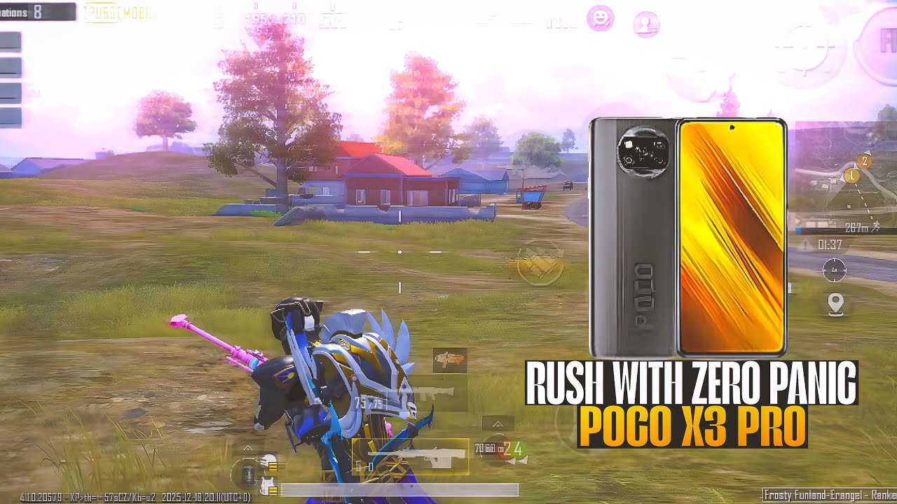 RUSH WITH ZERO PANIC 😱 PUBG | POCO X3 PRO PUBG TEST.