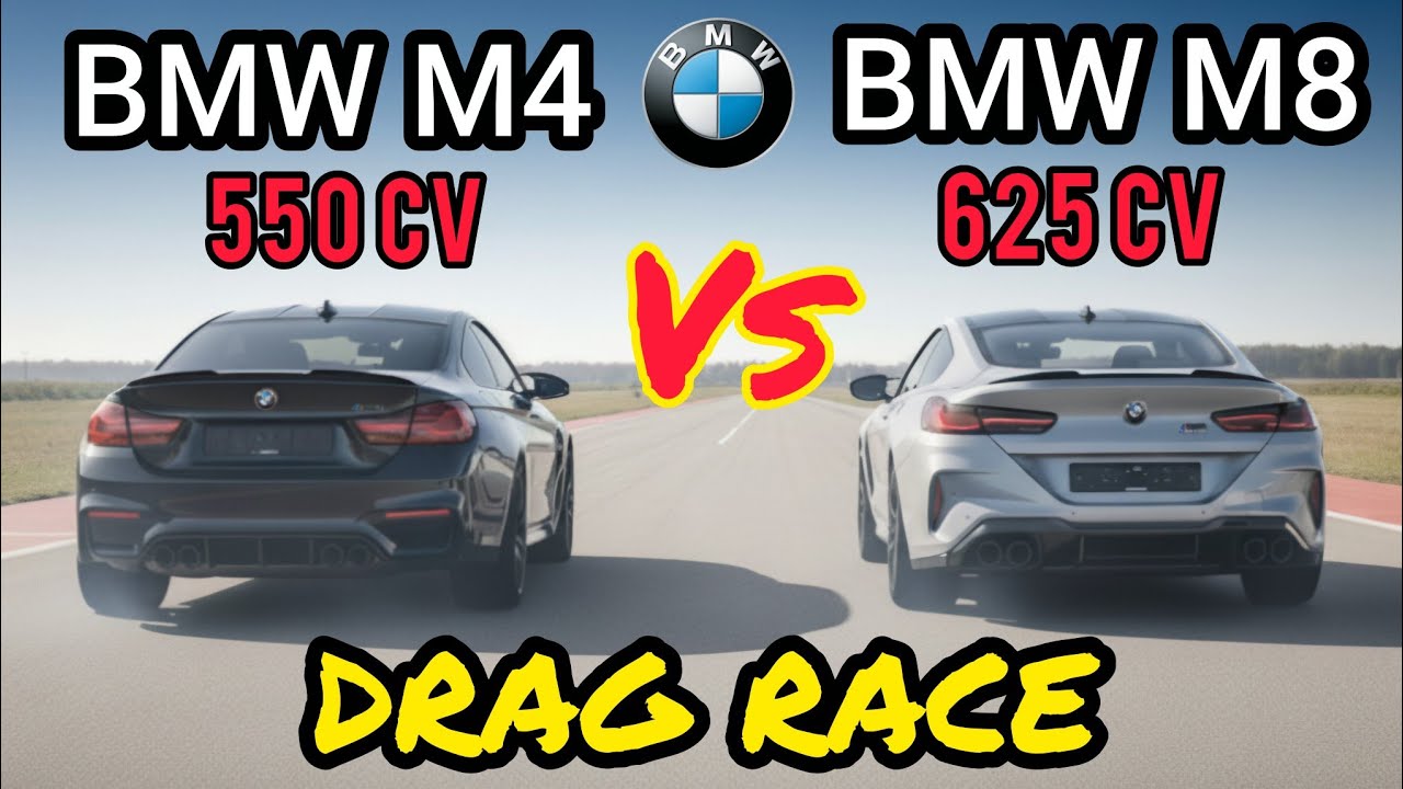 BMW M4 vs BMW M8 (DRAG RACE) Corrida de Arrancada 