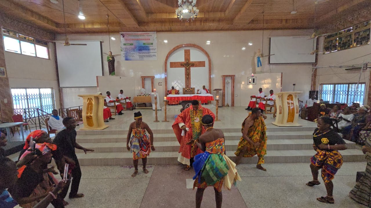 Pentecost Sunday Mass with Traditional dressing Celebration at St. Joseph Parish,  Tanoso, 19/5/2024