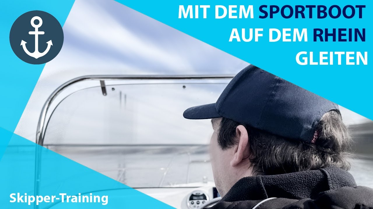 Mit dem Sportboot auf dem Rhein | Gleitfahrt | ONWATER | Skipper-Training in D&uuml;sseldorf | Motorboot