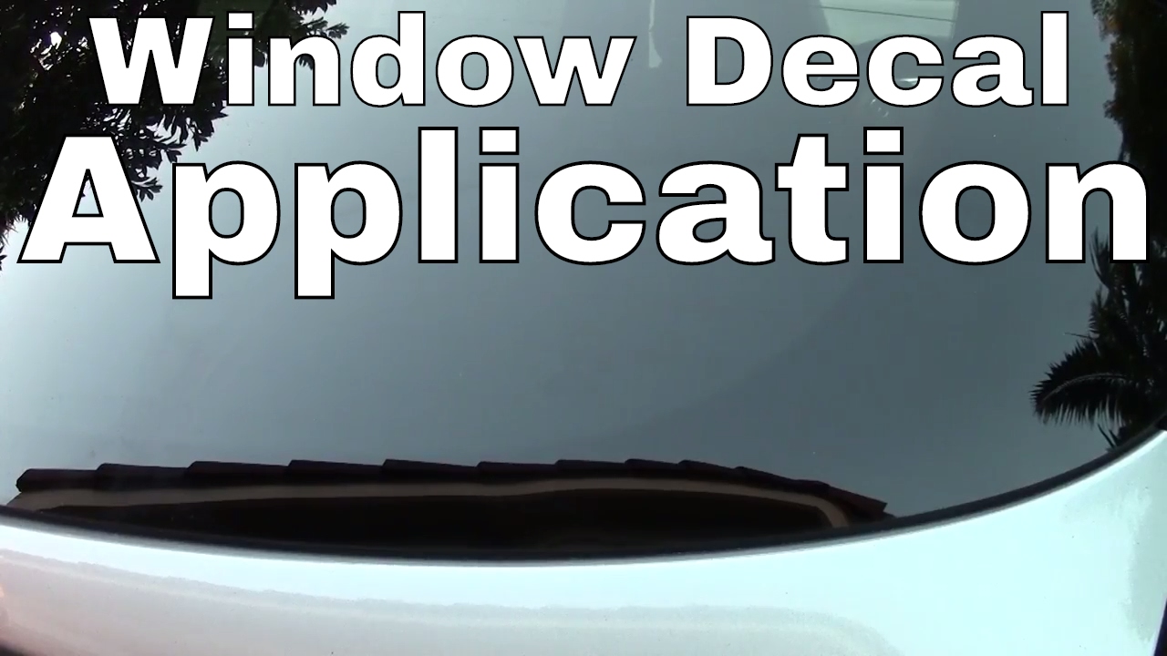 How to apply a Vinyl Die Cut Decal to a Car Window