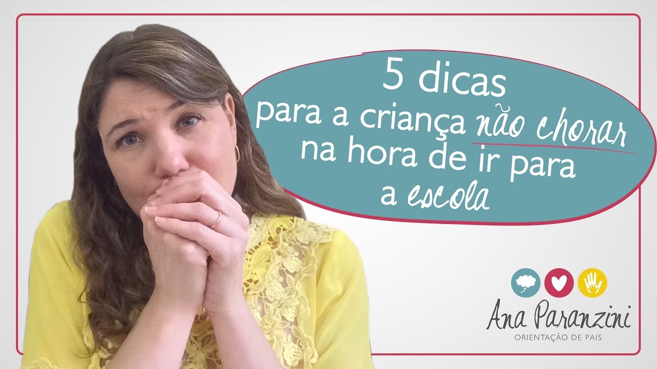 5 dicas para a criança não chorar na hora de ir para a escola