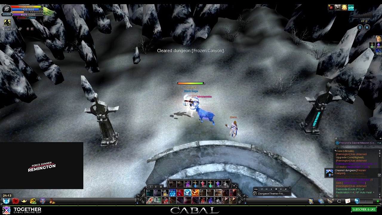 CABAL GSP - Frozen Canyon 50 legendary chests compilation. ( Rune Dropped)