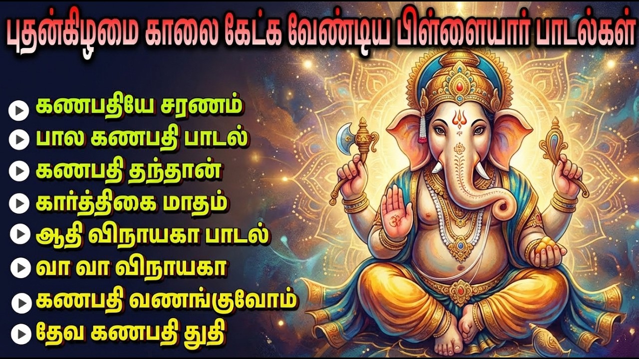 Wednesday Vinayagar Bhakti Padalgal | Om Gam Ganapataye Namah 🙏 | Ganesh Devotional Songs In Tamil