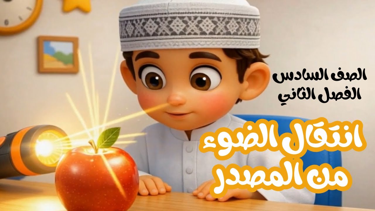 انتقال الضوء من المصدر _ العلوم _ الصف الخامس _ الفصل الثاني
