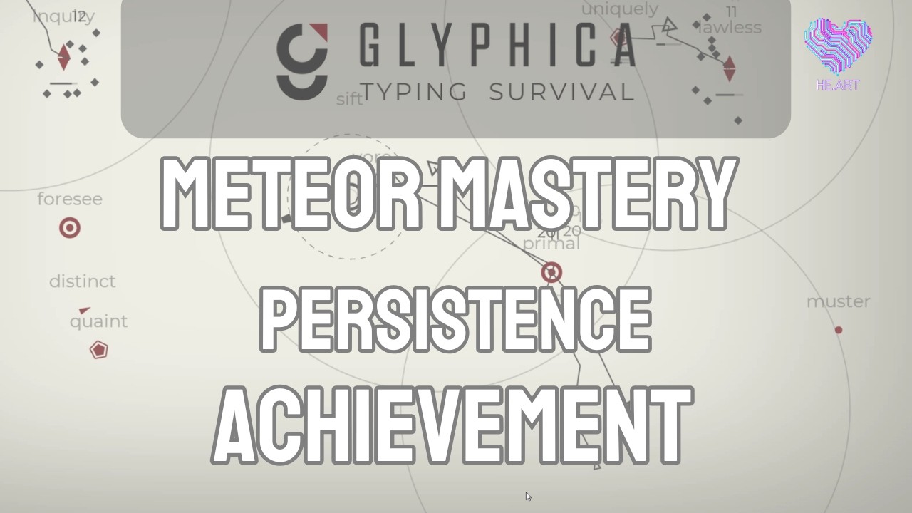 Glyphica: Typing Survival - Best Build for Endless Mode Meteor Mastery + Persistance (Achievement)