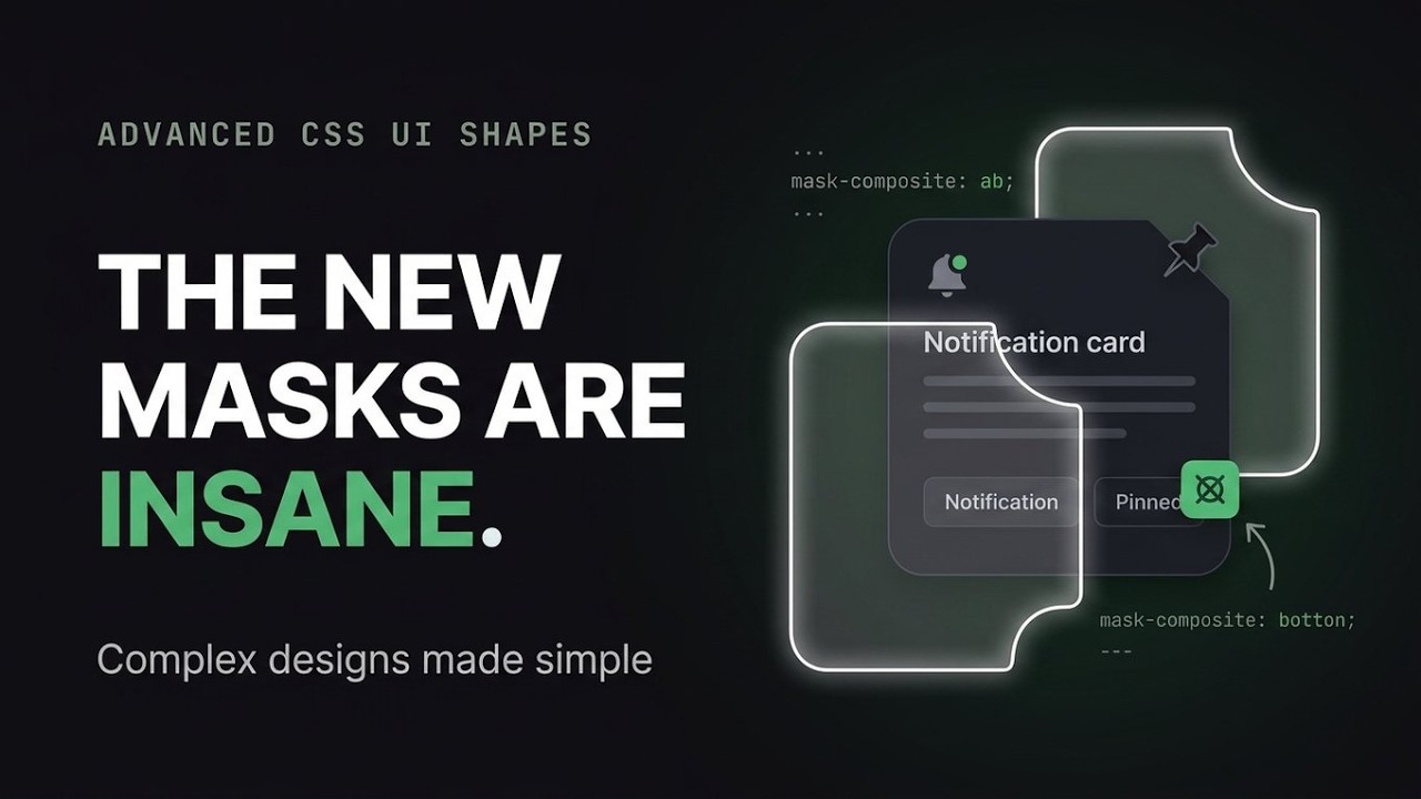 Modern CSS Masking: Build Advanced UI Shapes Without Extra Elements