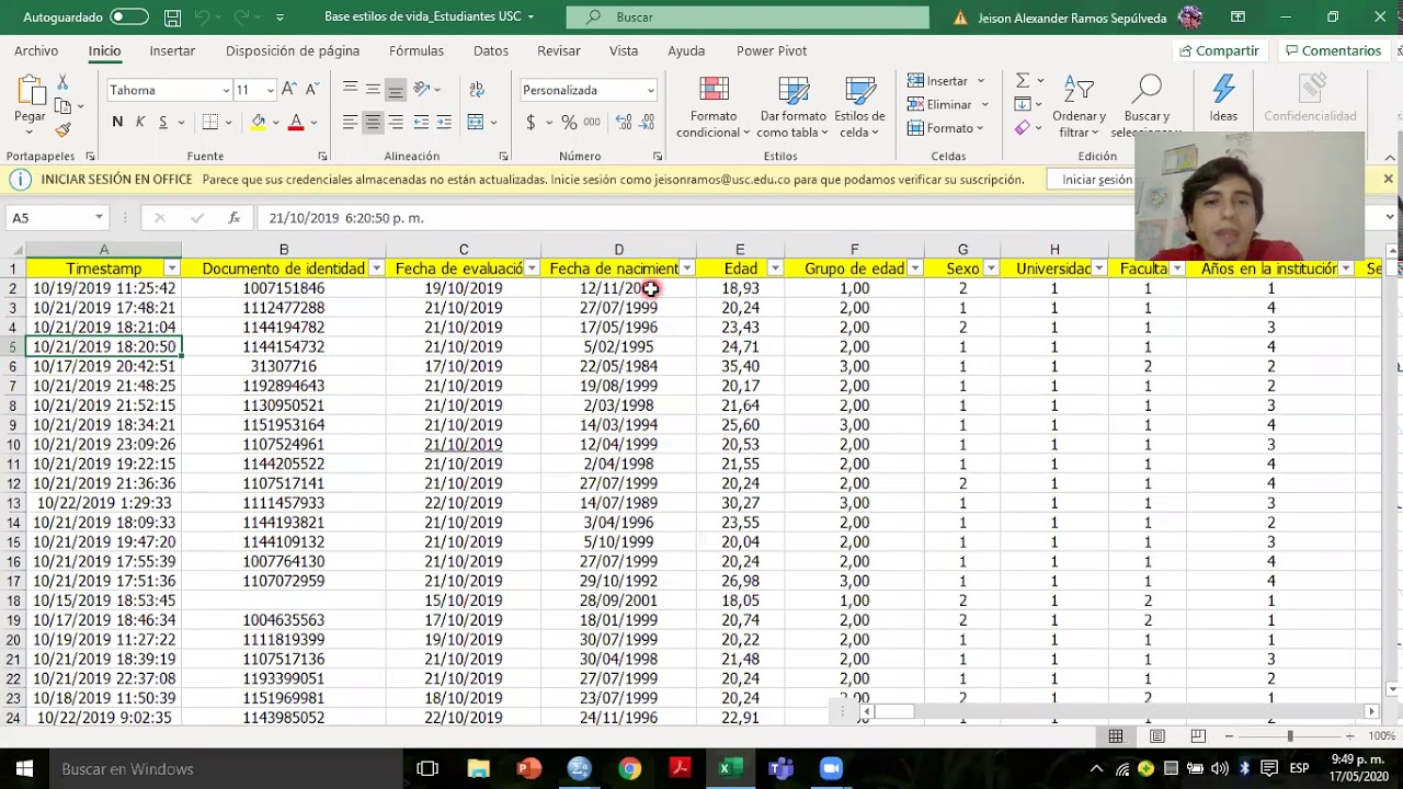 Análisis variables nominales y ordinales