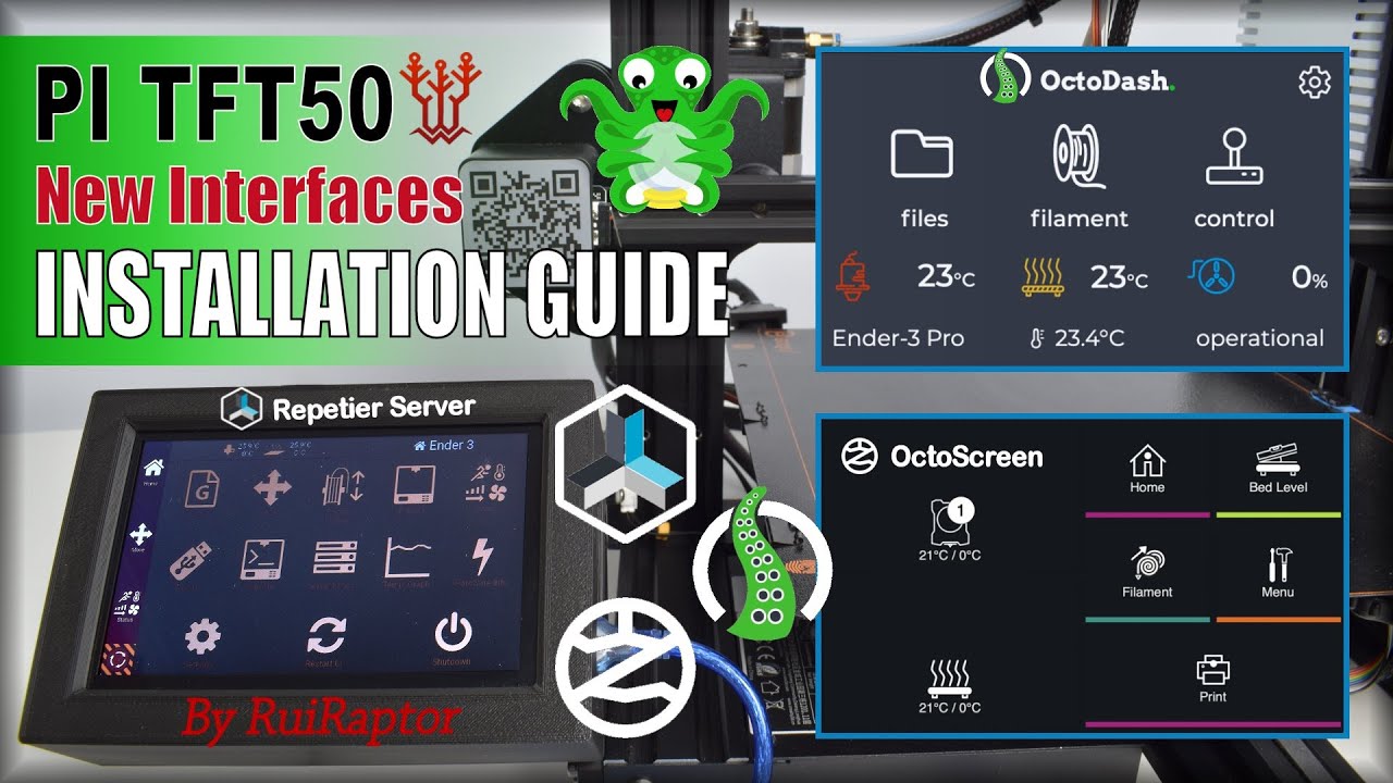 OctoDash / OctoScreen / Repetier Server - How To Install on  BIGTREETECH PI TFT50