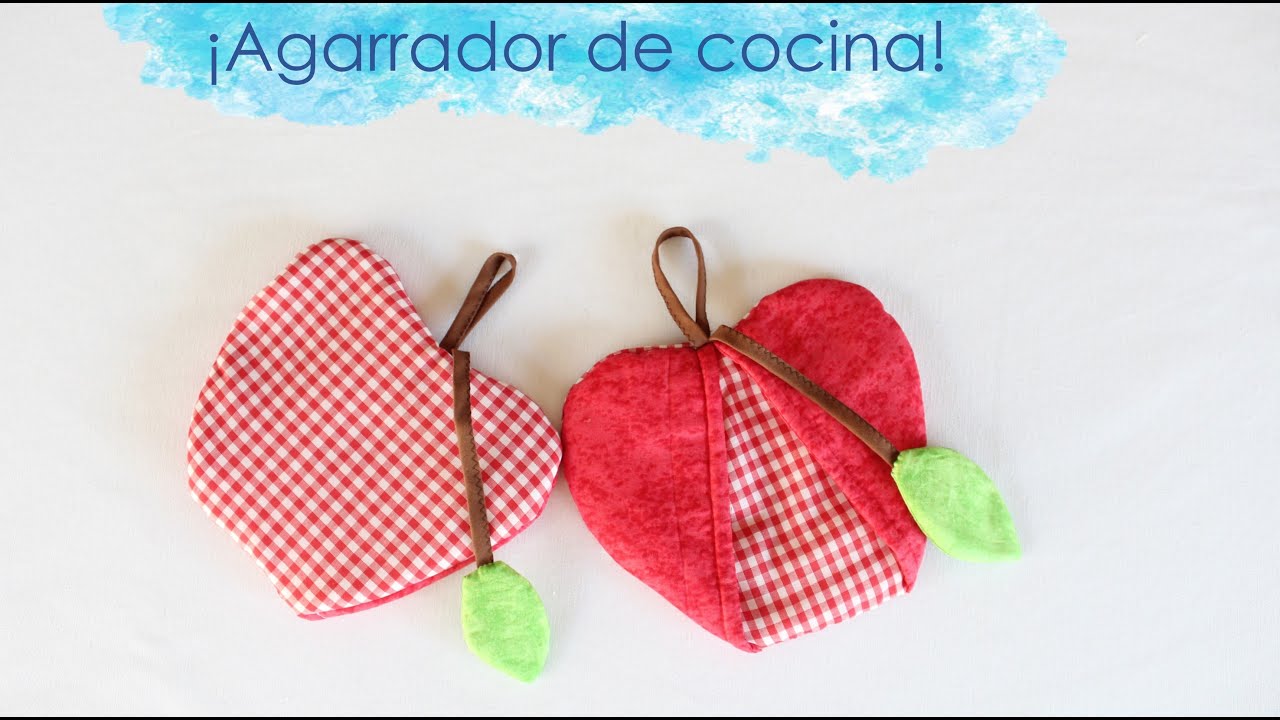 Cómo hacer un agarrador de cocina con forma de manzana| ACERICO TELAS