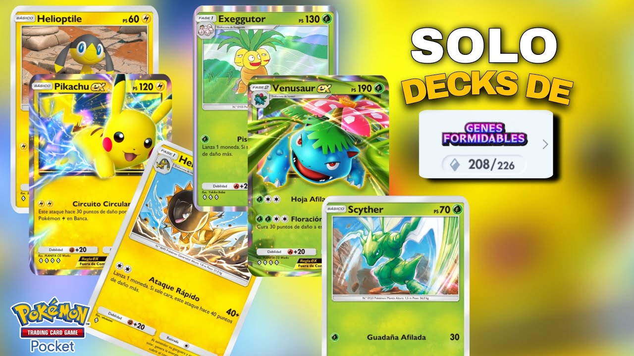 Probé mis primeros mazos de Genes Formidables en 2026 Pokémon TCG Pocket