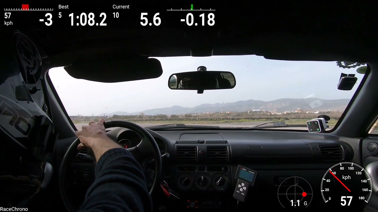 MR2 2ZZ vs Lotus Exige S2 vs Starlet K24 and new PB - Athens Megara Circuit - 1.08 - 85% VPR