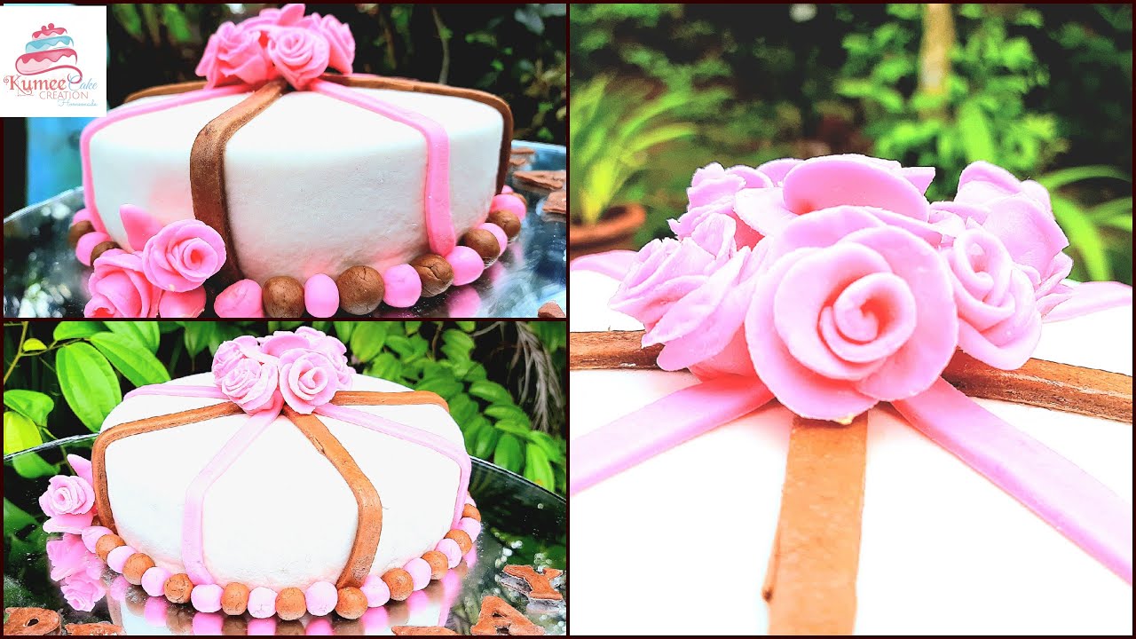 Easy Rose Flowers Themed Cake by 