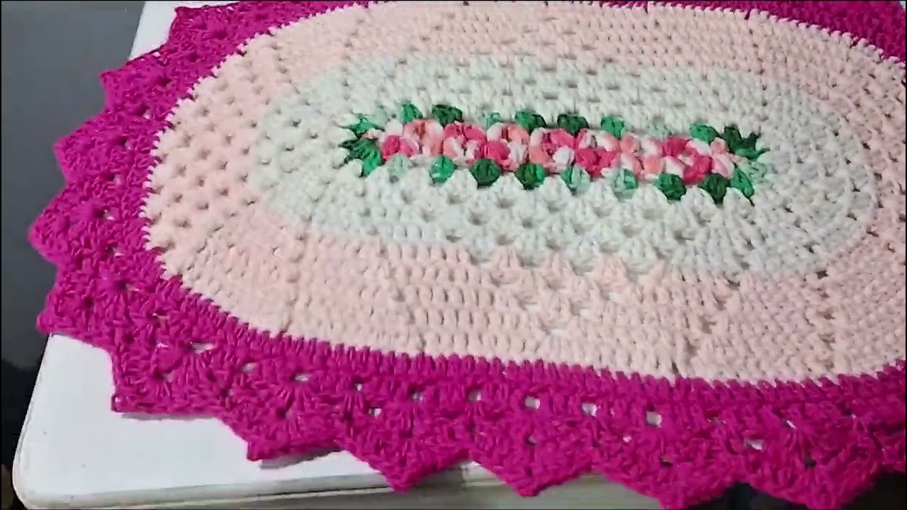 Tapete Isa... Vem conferir como ficou essa lindeza 🧶#crochet #artesanato 