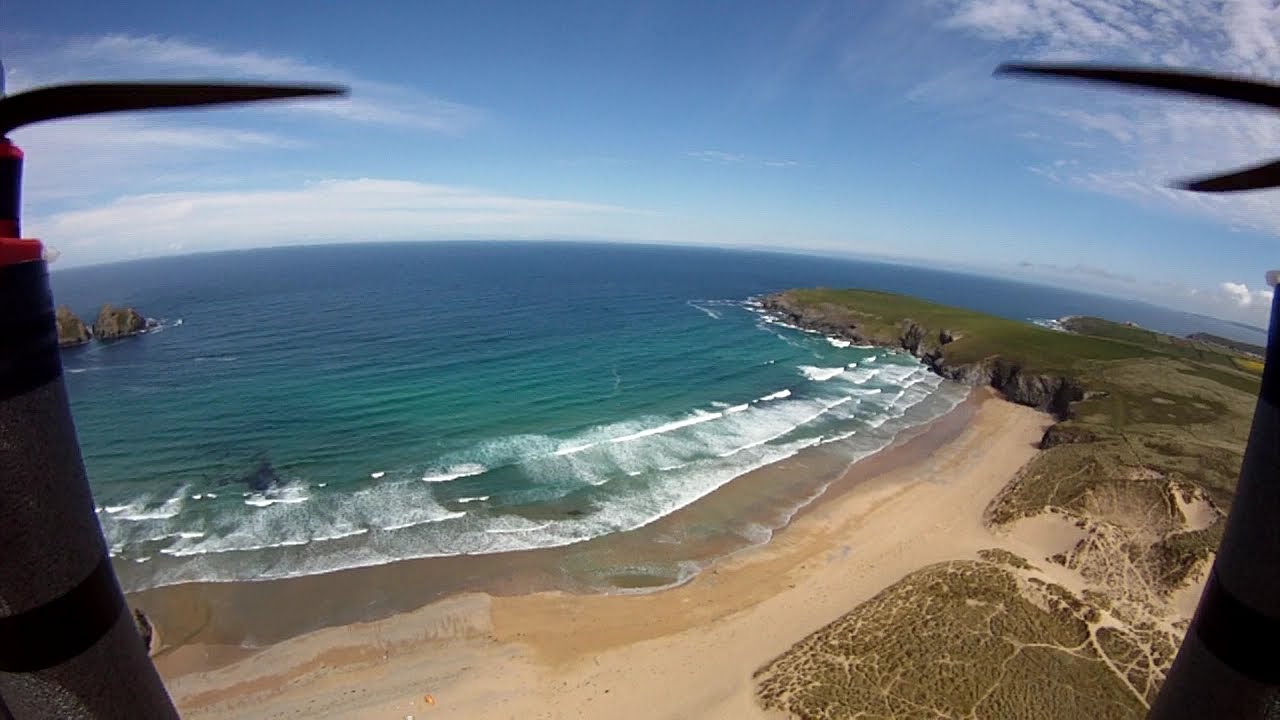 DJI NAZA F450 QUAD OVER HOLYWELL BAY, CORNWALL