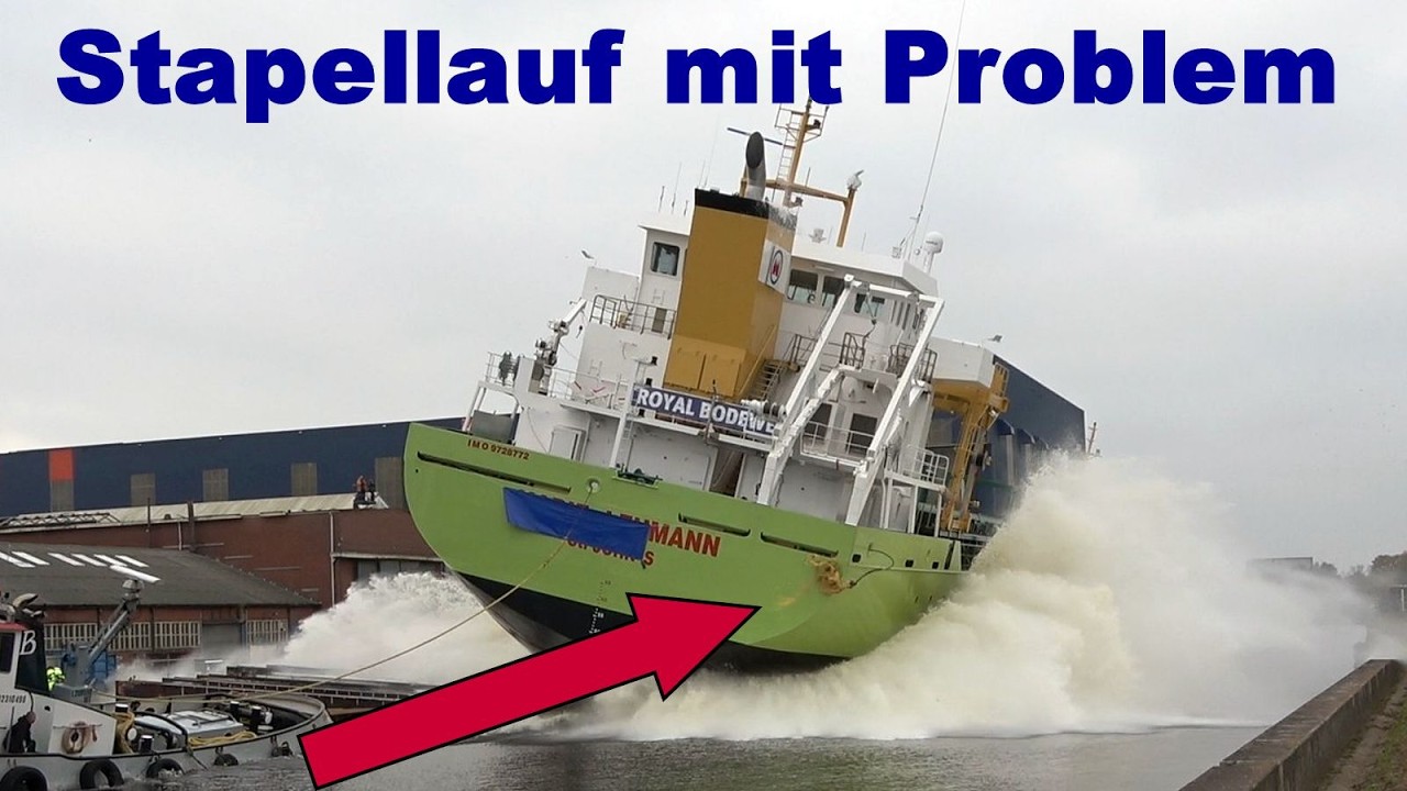 Tau zum Schlepper reißt! Spektakulärer Stapellauf des Frachters MARIE LEHMANN bei Royal Bodewes