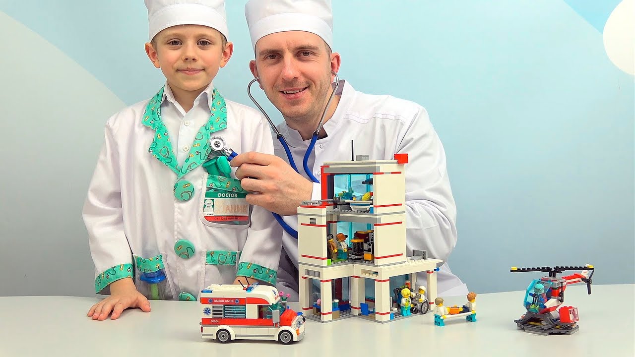 Доктор Даник и БОЛЬНИЦА ЛЕГО СИТИ - Детское видео про Lego City 60204 Hospital for Kids