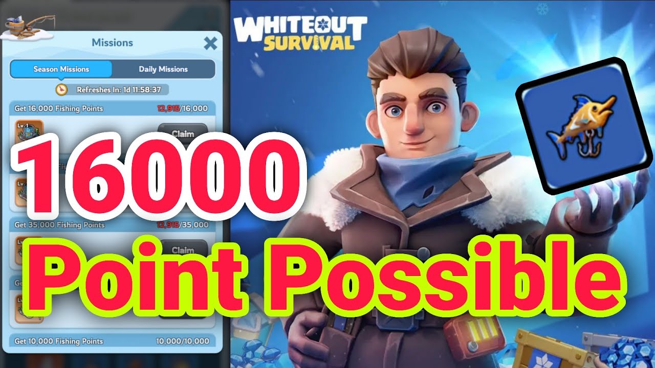 You Can Get 16,000 Points As F2P Per Season in Fishing Tournament in WOS