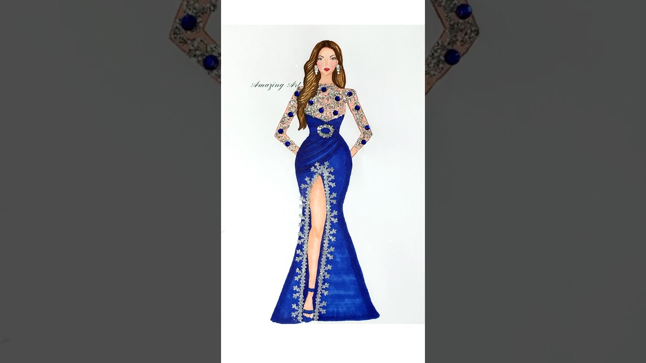Glitter Dress Design #shorts #art #satisfying #youtubeshorts #creative #dress #fashion #craft #3d