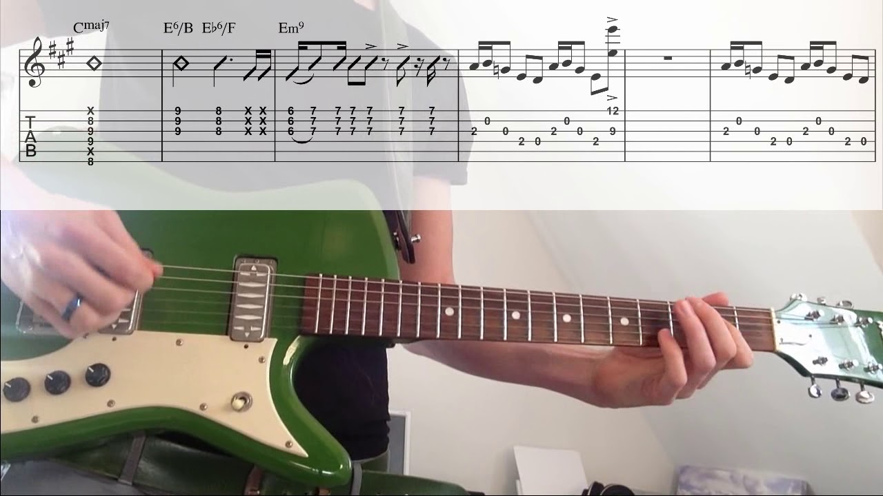 Pleasure - Glide [TABS in video guitar cover]