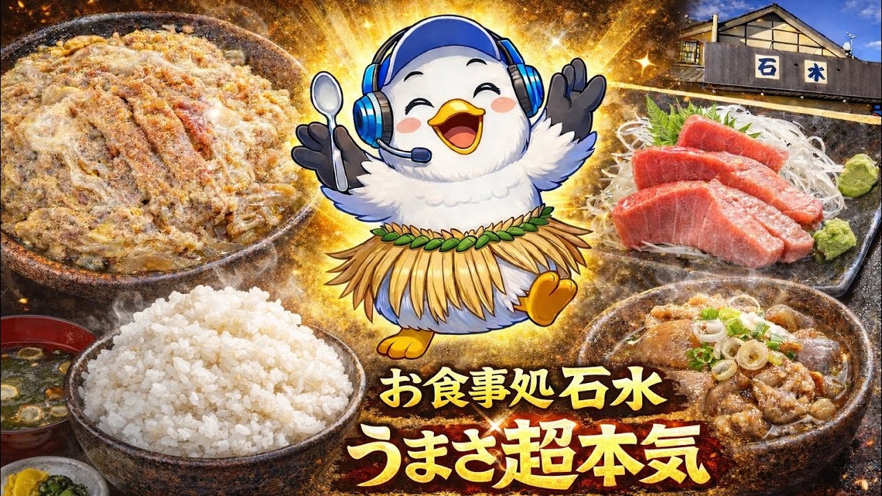 北茨城市中郷町【お食事処 石水】超絶大人気店！！ボリューム満点のウマウマメニューセットに感服#485