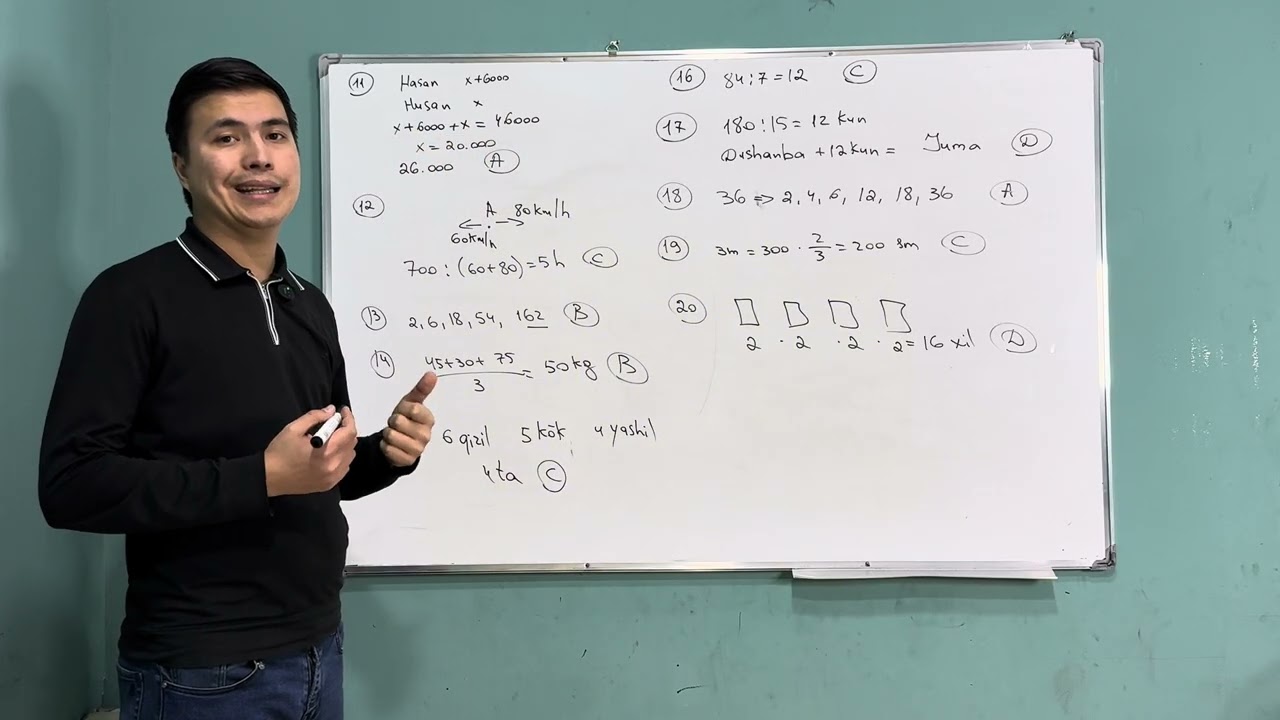 16-Onlayn test video yechimlari