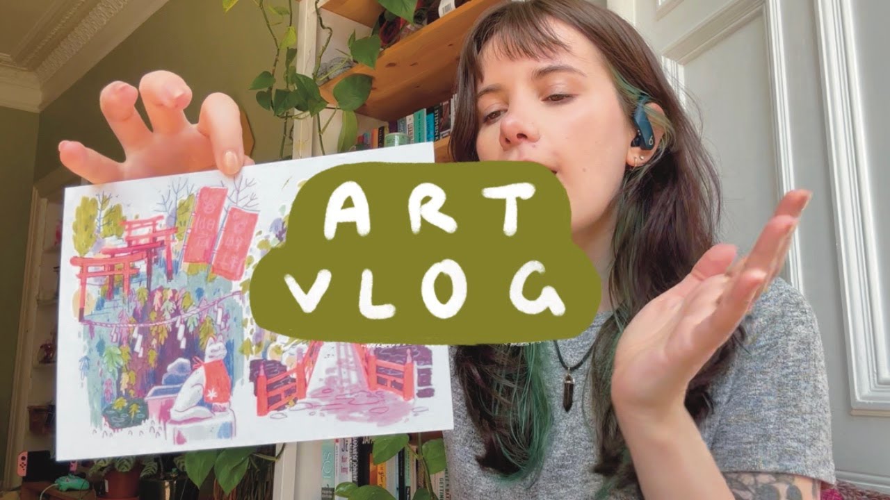 a new painting & some printmaking 🌸 artist vlog