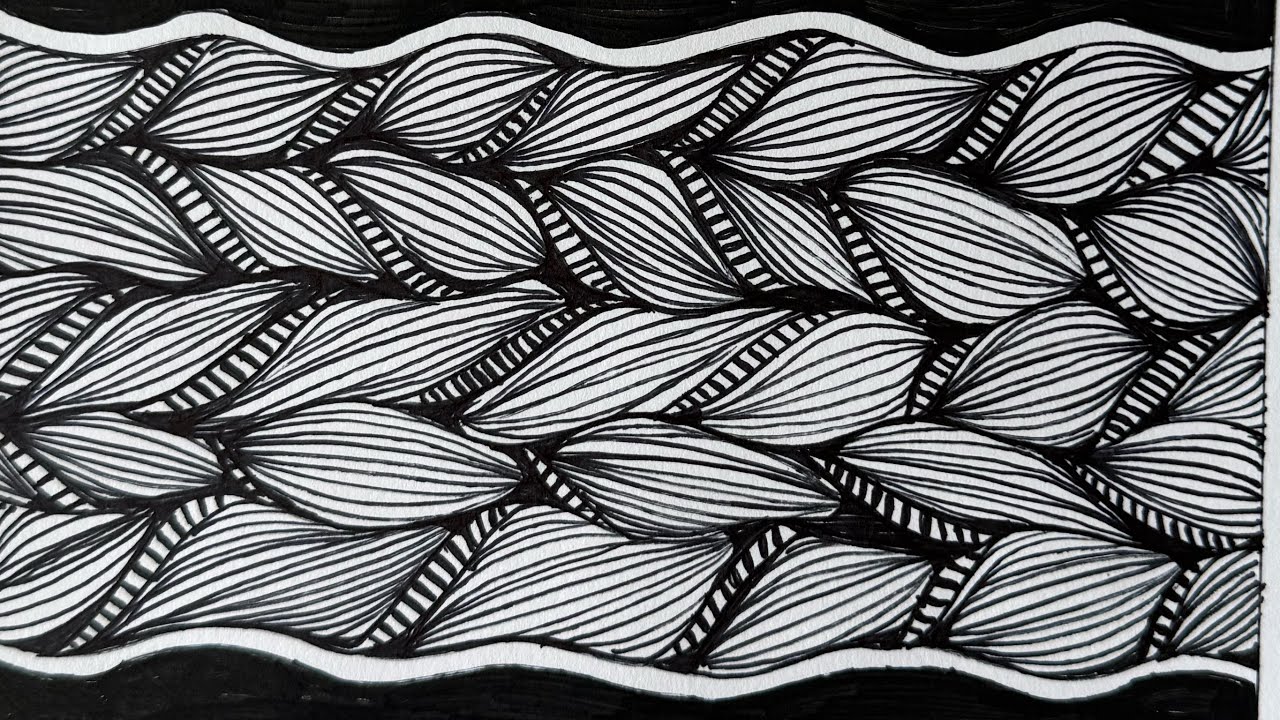 🎨 Easy Zentangle Art | Relaxing Abstract Patterns 🌀