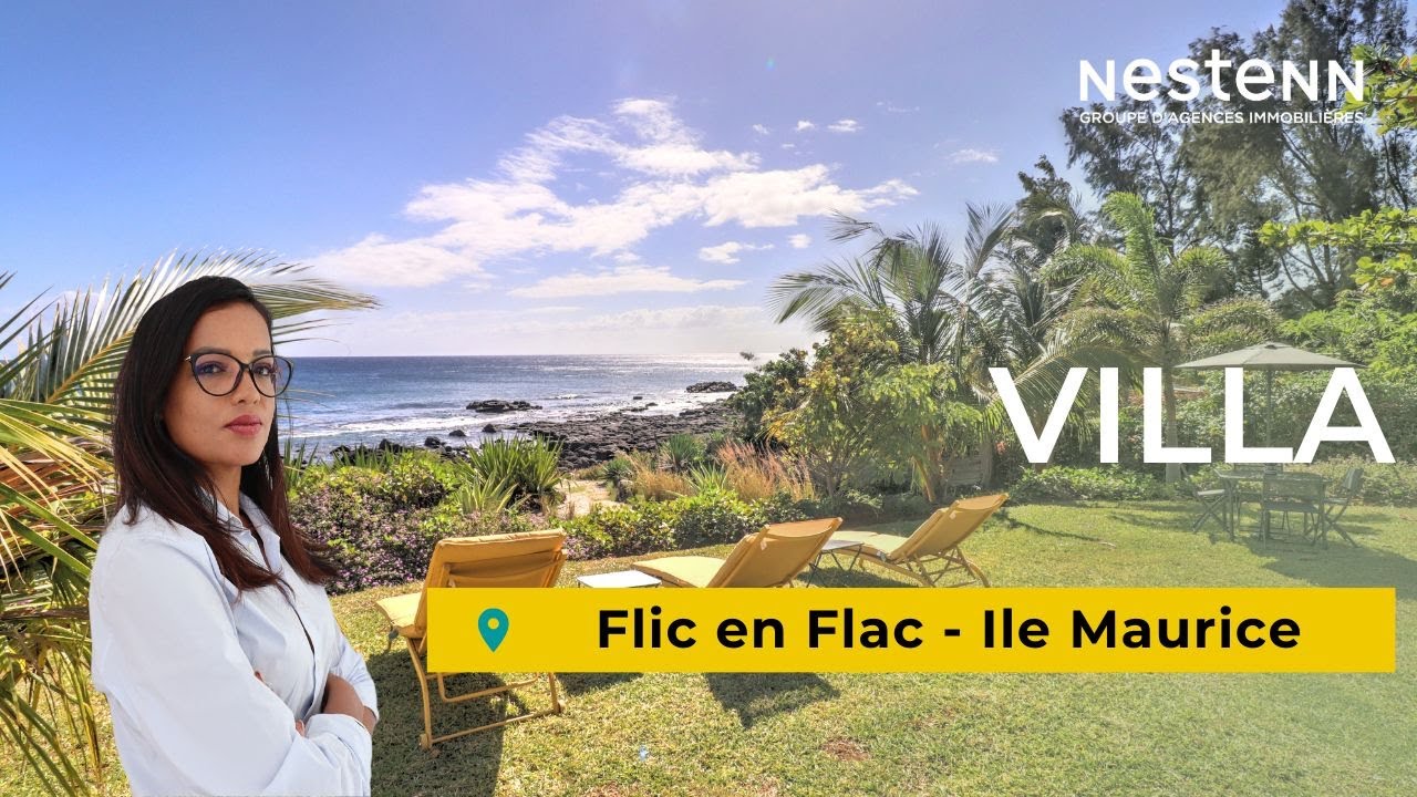 Superbe villa de 5 chambres idéalement située en bord de mer à Flic en Flac - VENTE EXCLUSIVE