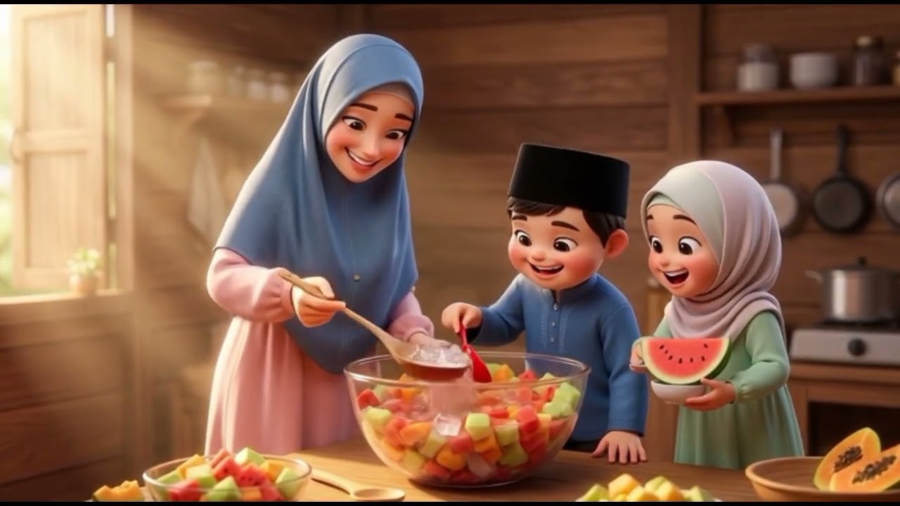 Faiz Hampir Meleleh?! 😱 Untung Ada Es Buah Buatan Uma 🍉 🍎🍋🥭