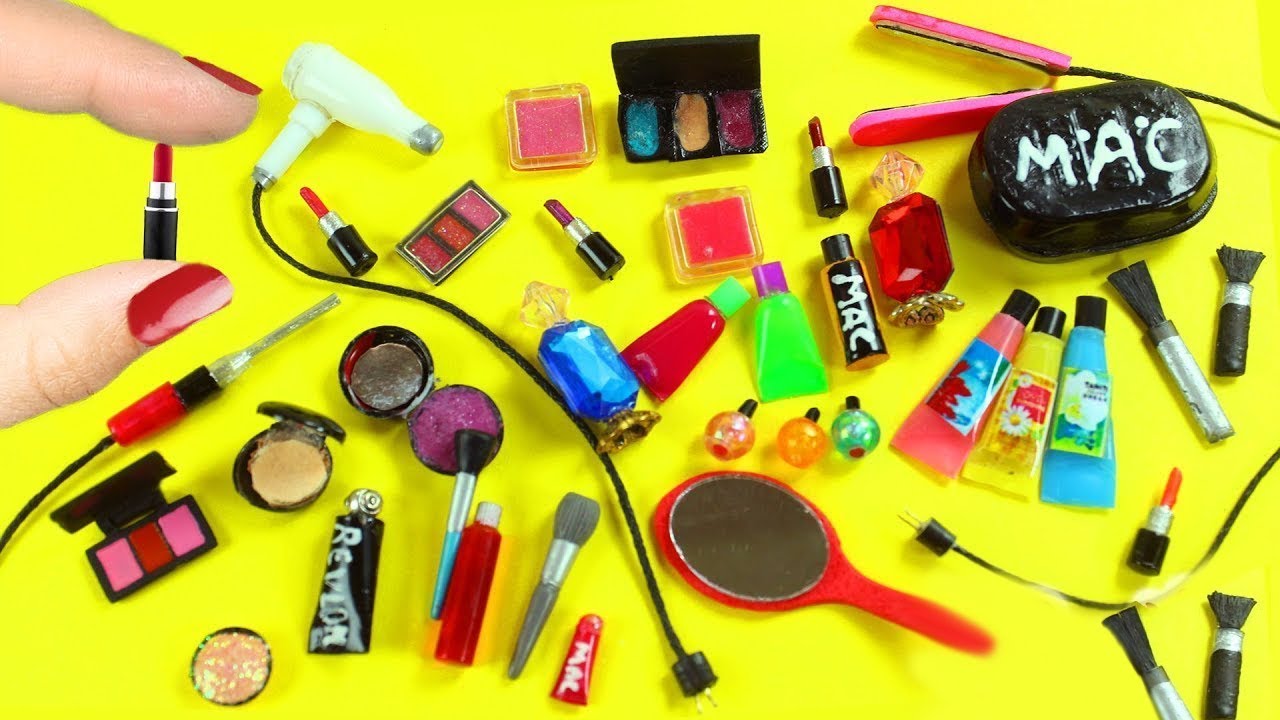 💄💋 DIY 30 articulos de maquillaje, cosmeticos y cosas de belleza en miniatura para muñecas