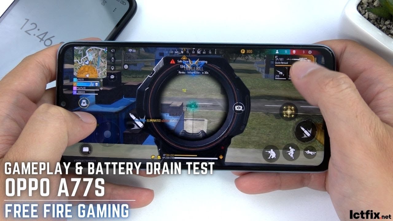 Oppo A77s Free Fire Gaming test | Snapdragon 680, 90Hz Display
