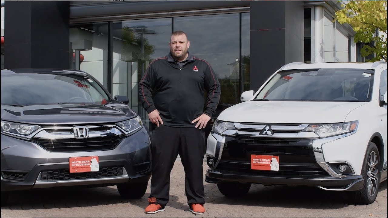 (4K) New 2017 Mitsubishi Outlander vs 2017 Honda CR-V Comparison - White Bear Mitsubishi