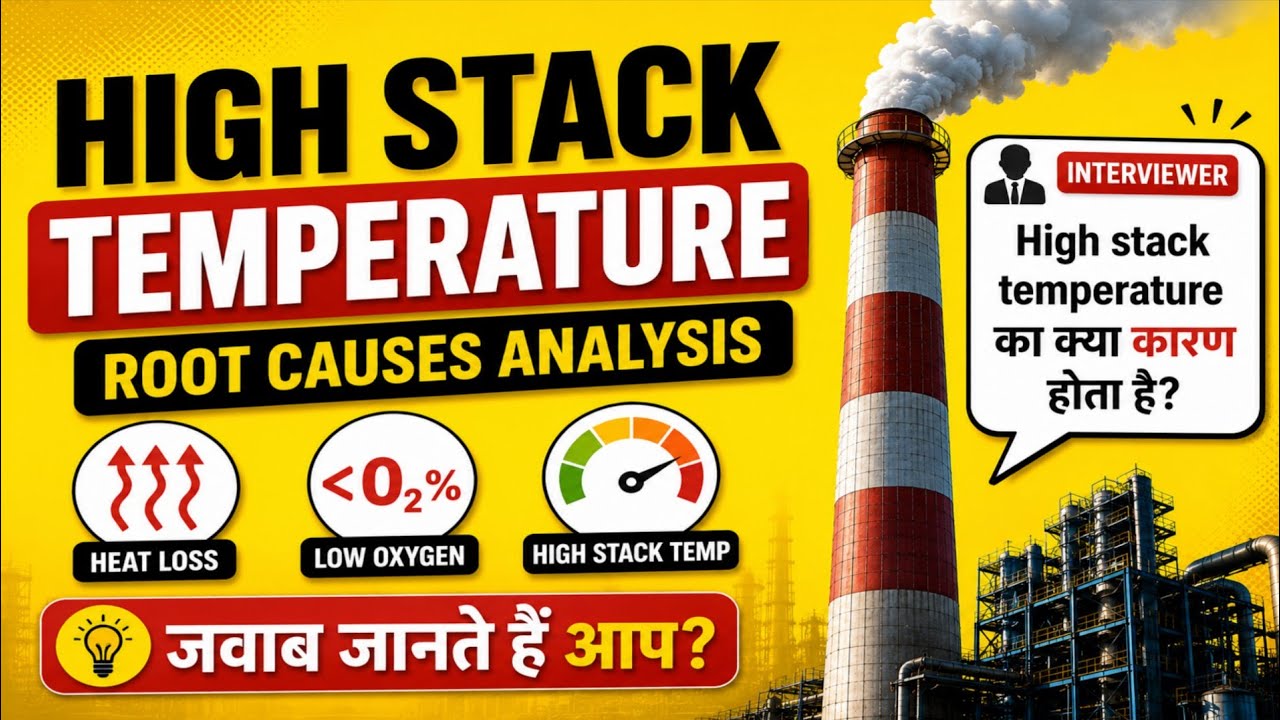High Stack Temperature in Boiler | Boiler Efficiency Loss Explained | Power Plant interview Q&A