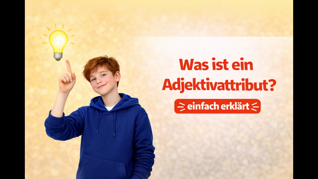 Adjektivattribut einfach erkennen | Attribut im Satz verstehen | Attribut-Reihe | Deutsch Klasse 7