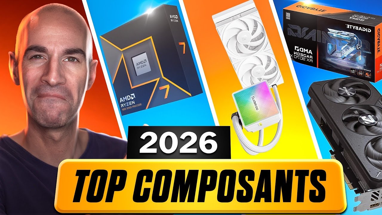 TOP Composants PC 2026 (Carte Graphique, Processeur, Boitier, Refroidissement, Alimentation)