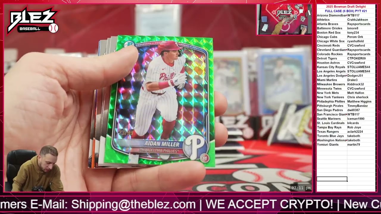 2025 Bowman Draft Delight FULL CASE BREAK Pick Your Team #21